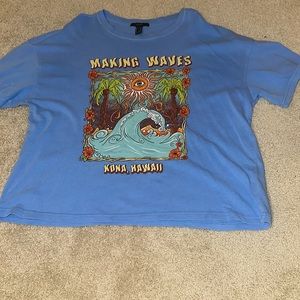 Graphic Hawaii wave beach t-shirt from Forever 21. Size M.